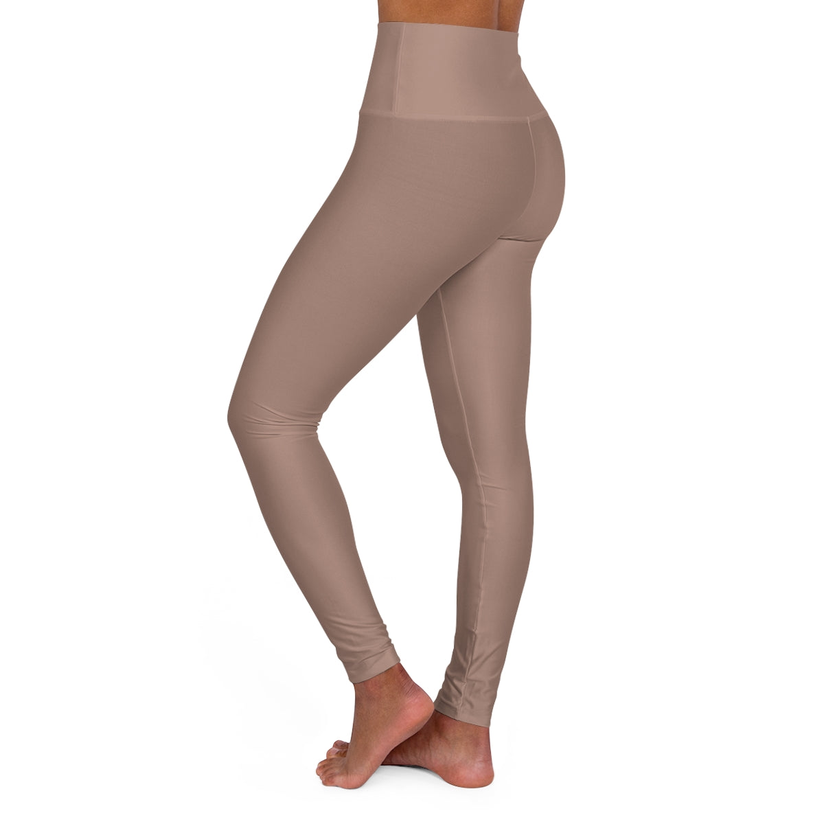 Neutral Cocoa High Waisted Yoga Leggings