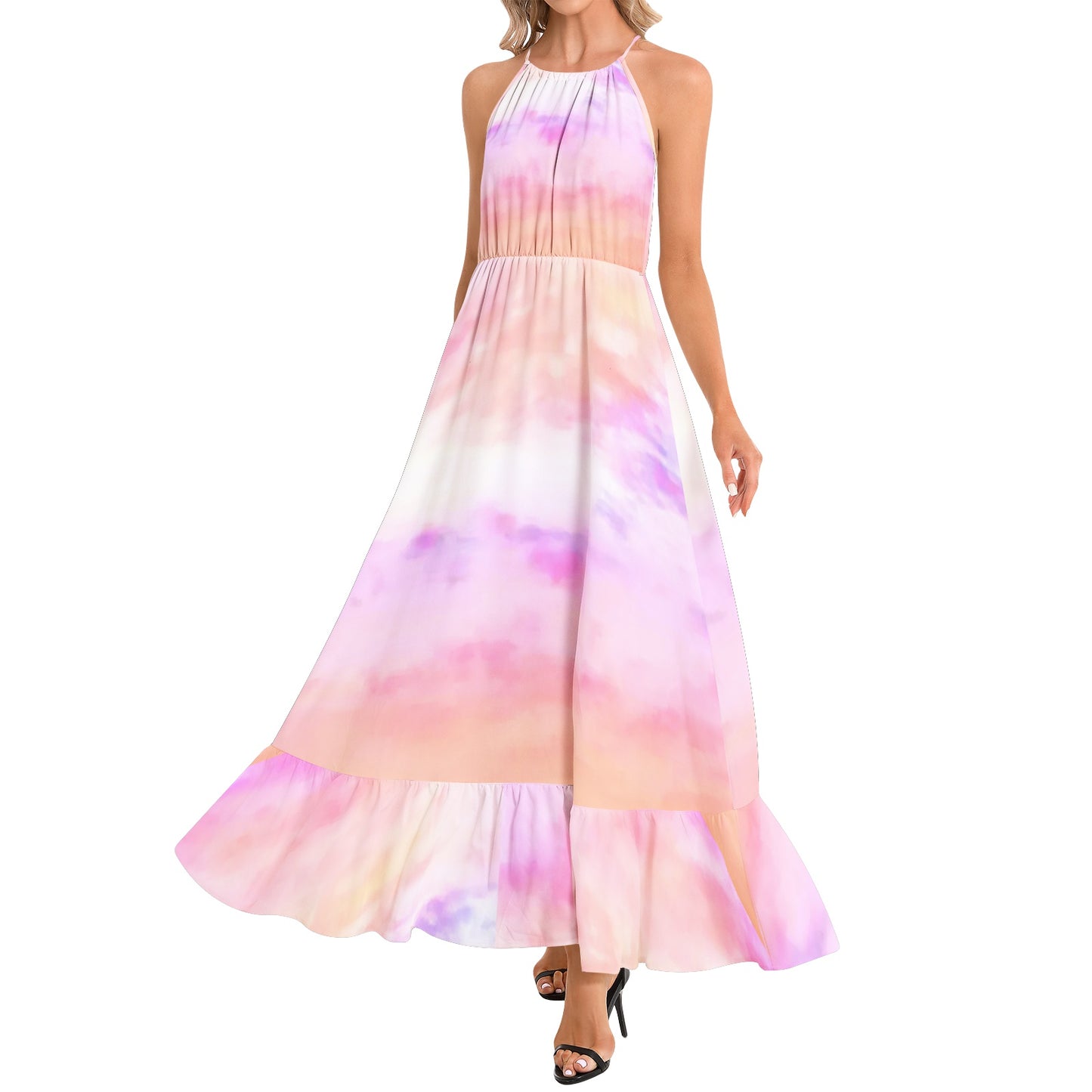 Tanha Pink Cloudy Sunsets Dress