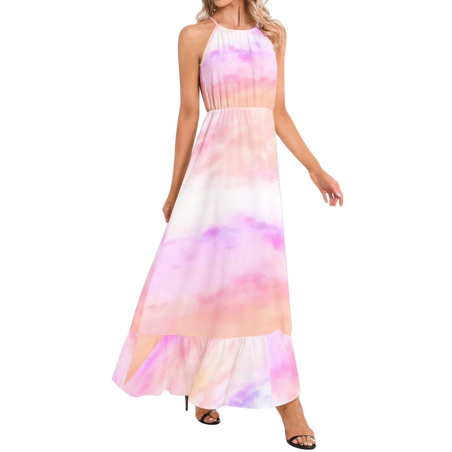 Tanha Pink Cloudy Sunsets Dress