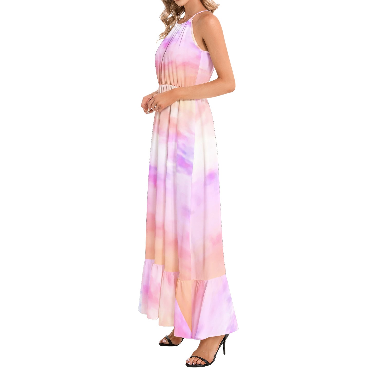 Tanha Pink Cloudy Sunsets Dress