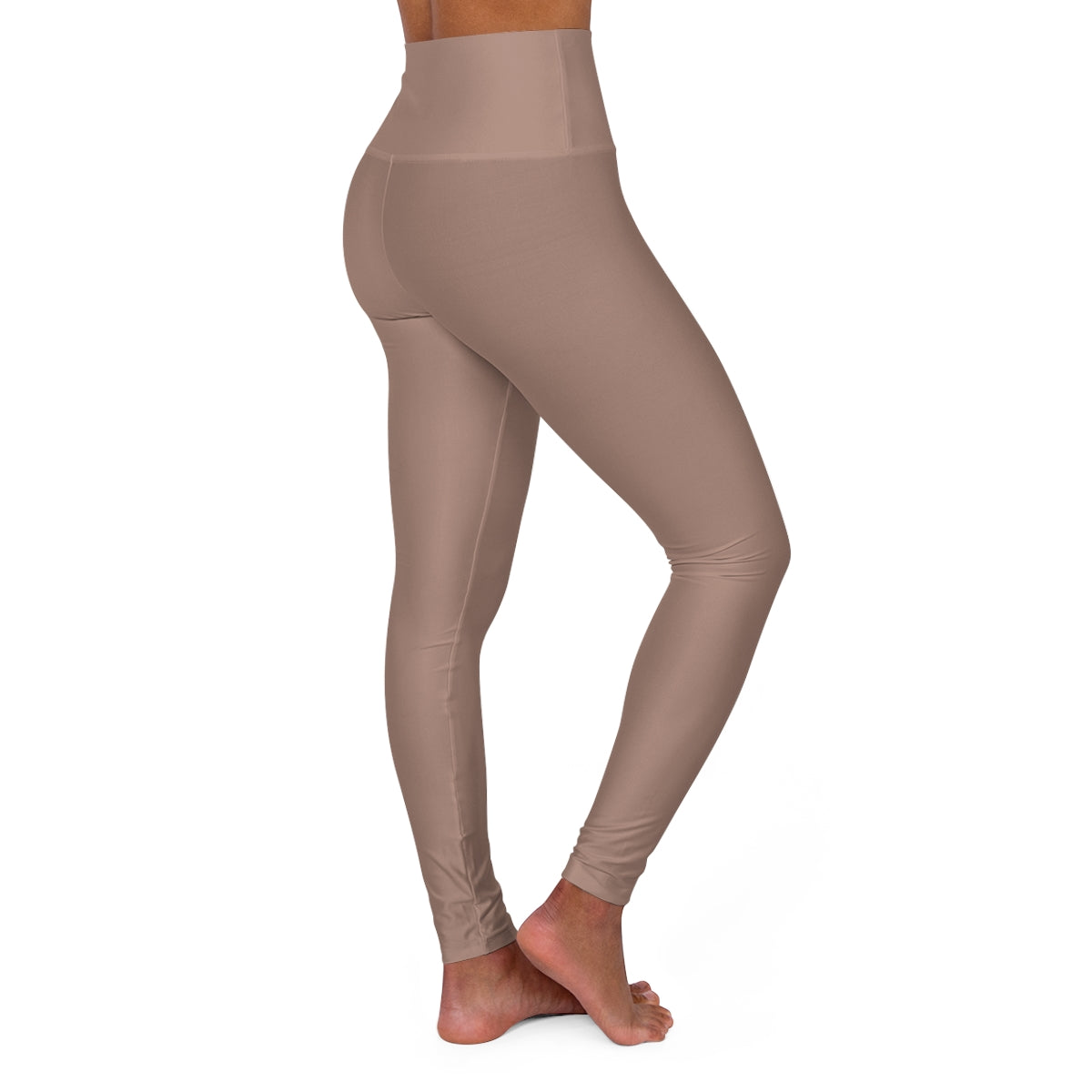 Neutral Cocoa High Waisted Yoga Leggings