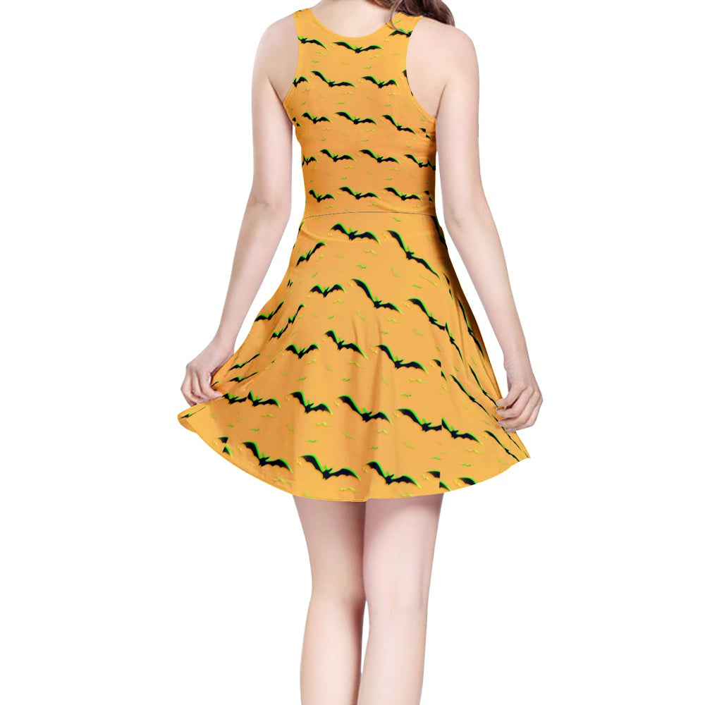 Gone Batty Casual Flared Skater Dress Wild Sunflower Shops LLC