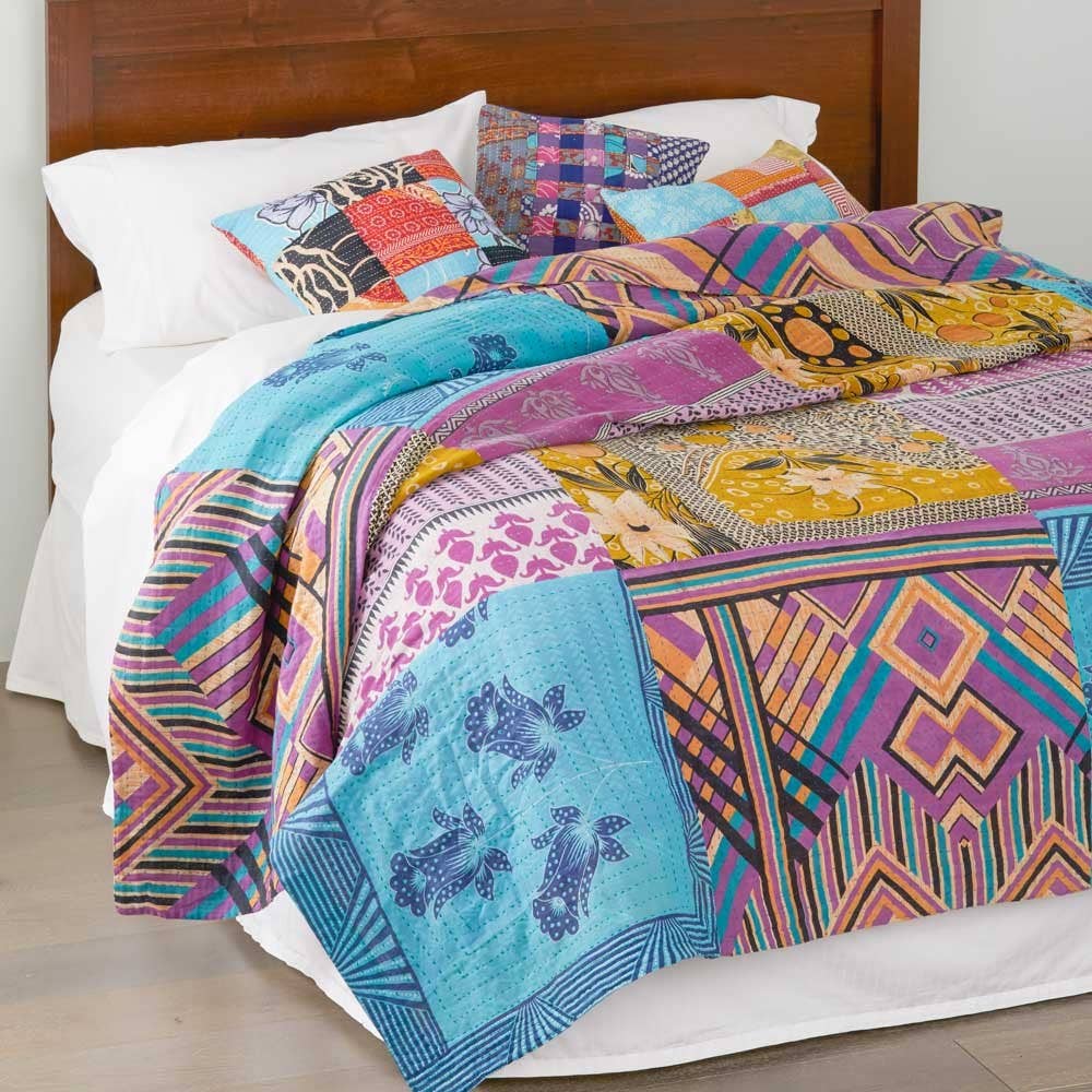 Alchemy Queen Size Kantha Bedcover